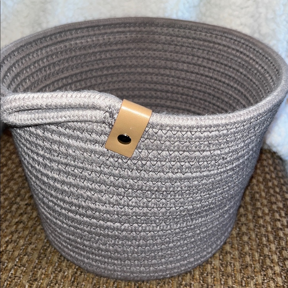 Gray Woven Storage Basket - Picture 5 of 8